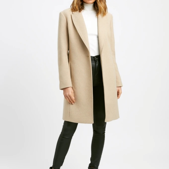 Coats | Kookai Light Beige Wool Coat 